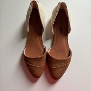 TOMS Women's Brown and Cream Loafers